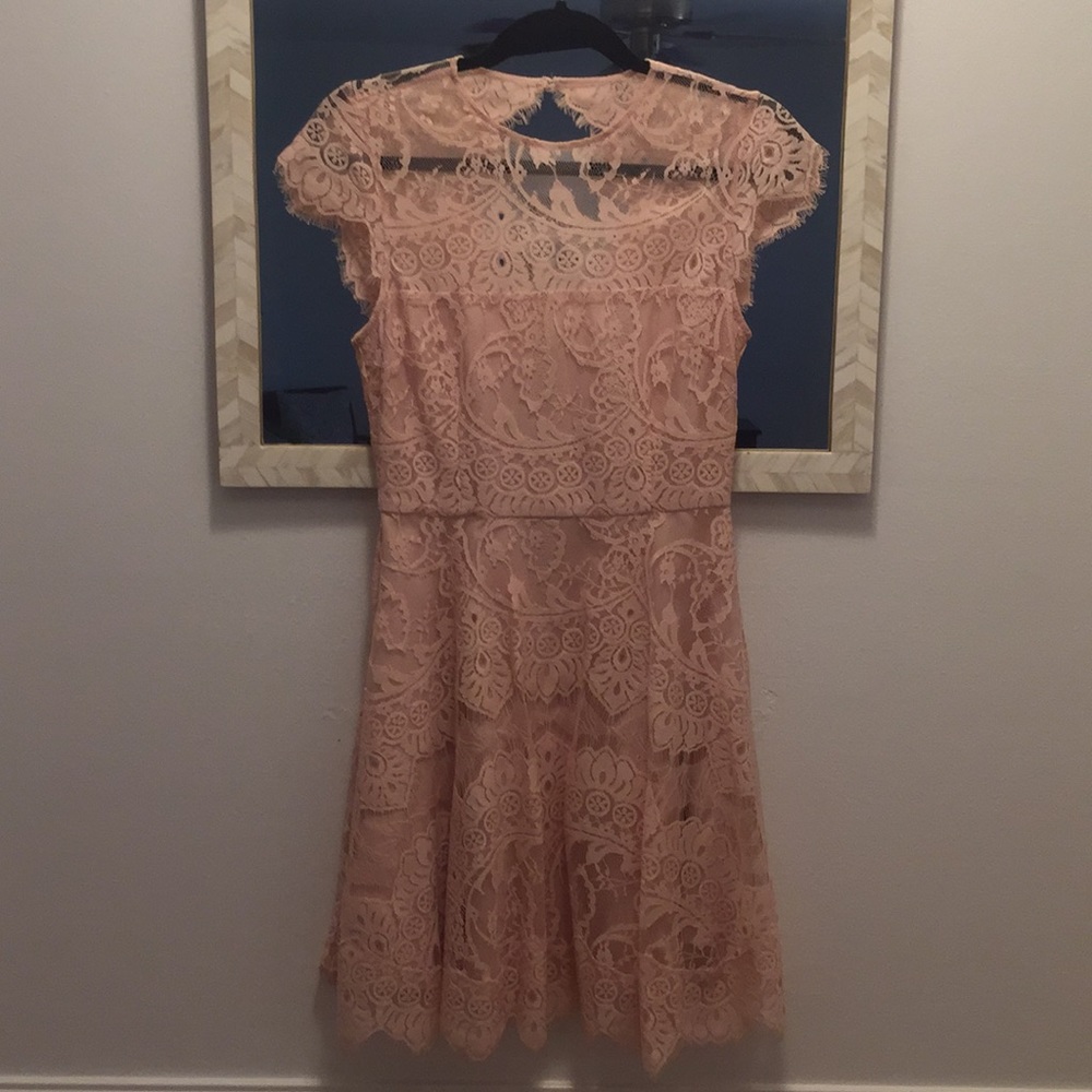 BB Dakota Rihanna Blush Lace Dress